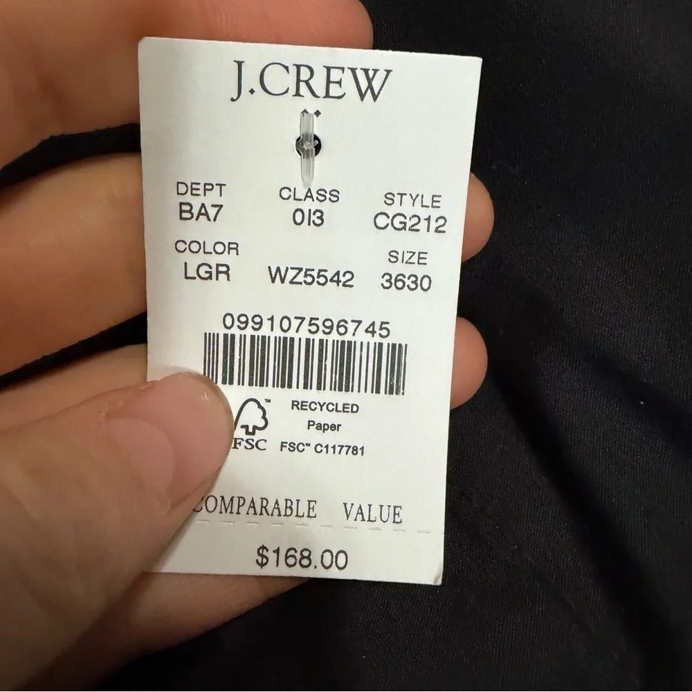 J crew light grey Thompson suit pant in four-season wool blend
